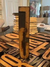 WOOD Number 5 Tall Condensed Antique Letterpress TYPE Printing FIVE 8-1/4"H