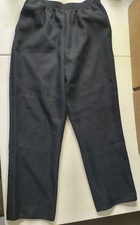 Alfred Dunner Womens Classic Pull On Pants Size 10P Stretch Waist Solid Black