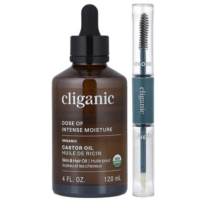Dose of Intense Moisture , Organic Castor Oil, Lash & Brow Set, 4 fl oz (120 ml)