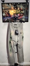 Hellstar Gray Graphic Cotton Men's Sweatpants Drawstring Button Pockets