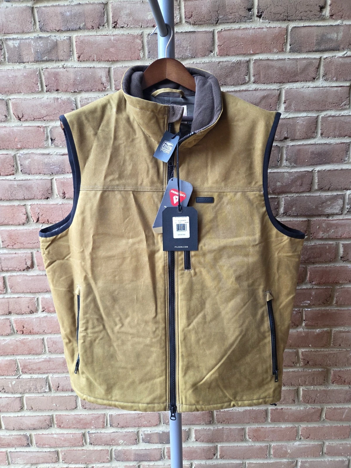 FILSON TIN CLOTH PRIMALOFT® VEST - Dark Tan - Size XXL - NWT