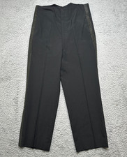 Vintage USAF Trousers 32x29 Black Wool Dress Military 60s True Vintage Talon Zip