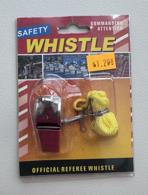 Safety Whistle (official Referee) With Landyard - New