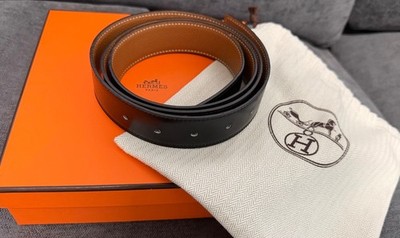Hermes CUIR SEUL DE CEINTURE reversible belt, 105mm