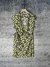 Urban Outfitters Dress Womens Small Black Floral Wrap Tie Waist Mini Viscose