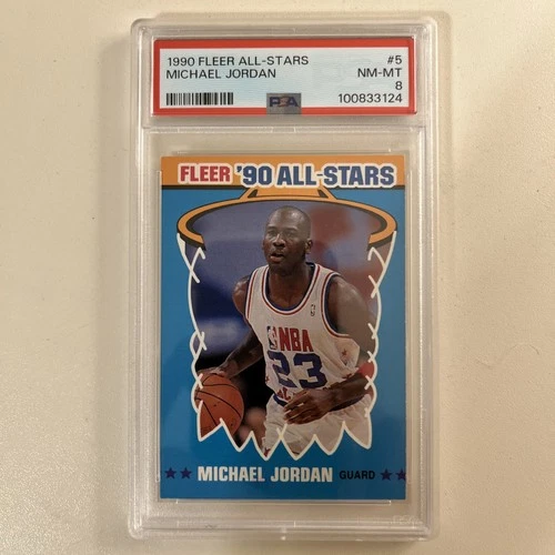 1990-91 Fleer - All-Stars Michael Jordan #5 PSA 8 Basketball