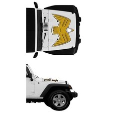 1976-2016 3m Hood Vinyl Decal Set Golden Eagle Fits Jeep Cj7 Yj Jk Tj Wrangler