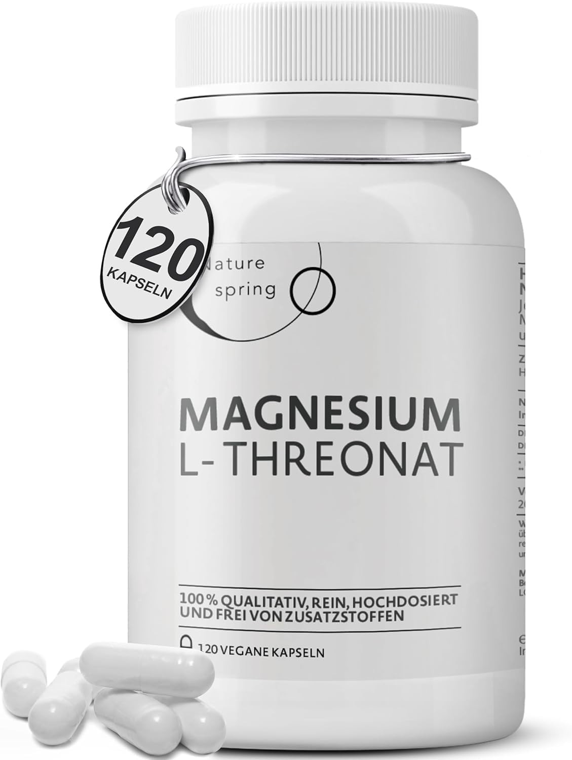 Magnesio L-Treonato Capsule – 120 Capsule – Forma Avanzata Di Magnesio – Alta Qu