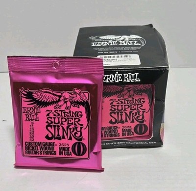 Lot Of 12 ERNIE BALL 2623 7-STRING ELECTRIC GUITAR STRINGS 9-52 12 Full Sets 
