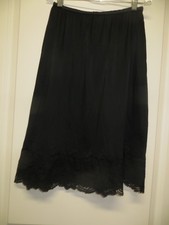 Vintage Lorraine Half Slip - Black Color - Size Large - 24" Long - b