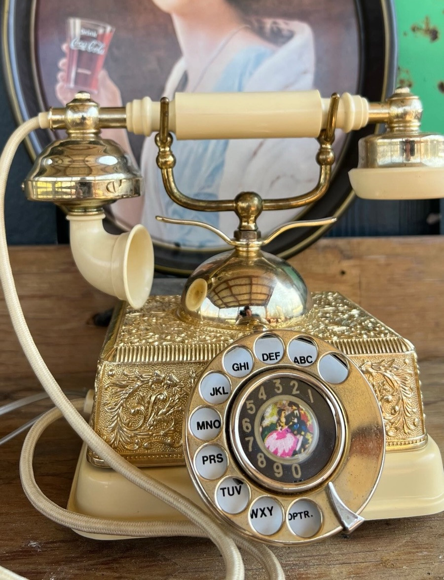 Victorian French Style Vintage Rotary Dial Desk Telephone Phone