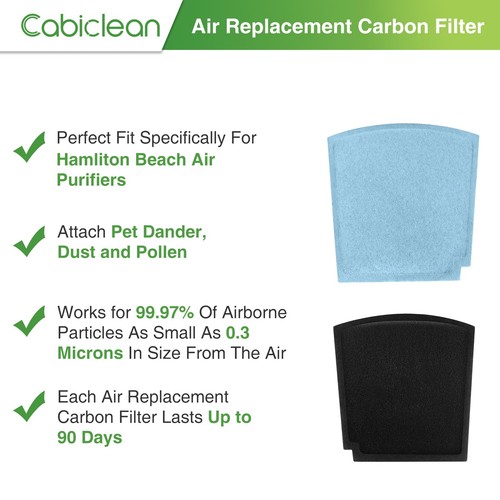 04234G Filtres à Carbone de Remplacement à Air Compatible 6 Comptes (Pack de 1), Pack de 6 - Photo 5/7
