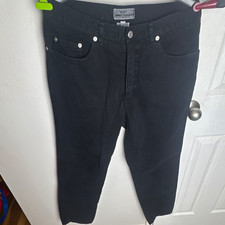Vintage GUESS by Georges Marciano Black Denim Jeans Mens Straight Made in USA