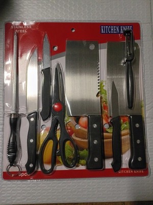 8pcs Set Professional Kitchen Chef Knife Stainless Steel Ultra Sharp Knives New