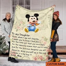 To My Daughter Fleece Sofa BLANKET MOTHER DAY GIFT ALL OVER PRINT BEST PRICE