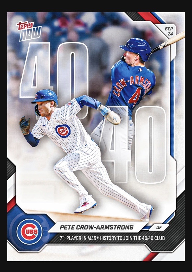 Pete Crow-Armstrong 40/40 Season 2026 MLB Topps NOW Card 712 PCA Presale🔥