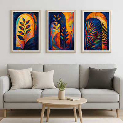 Botanische Blumen Poster 3er Set | Natur inspiriert Wandkunst Wohndeko