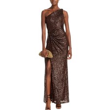 Eliza J Brown Sequined One Shoulder Gown 10