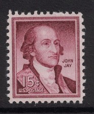 Scott 1046- MNH- 15c John Jay- Série Liberty, 1958- Timbre Neuf MNH