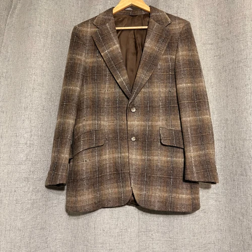 Giacca tuta Dorman Winthrop Givenchy Paris uomo 40* marrone a quadri Union Made