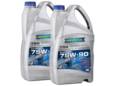 8 (2x4) Liter RAVENOL Getriebeoel TSG SAE 75W-90 Getriebeöl Made 