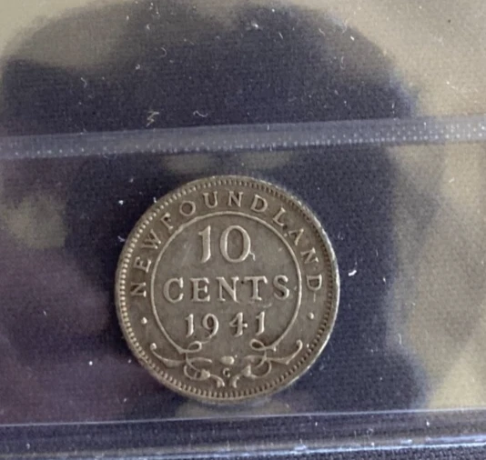 Newfoundland - 10 Cents - 1941C - ICCS Certified  - VF-20 - Image 2 of 3