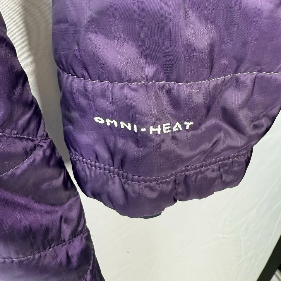 Chaqueta con capucha Columbia Mighty Lite Omni Heat para mujer, pequeña - púrpura Foto 3 de 4
