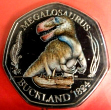 Tales Of The Earth MEGALOSAURUS 2020 Royal Mint COLOUR 50p Coin Sealed Pack