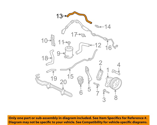 Acura HONDA OEM 0306 MDXPower Steering Return Hose 53734S3VA11 eBay
