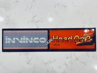 INVINCO DUAL HEAD ON 2 Arcade Game Marquee Sign - Original by Gremlin - 1979