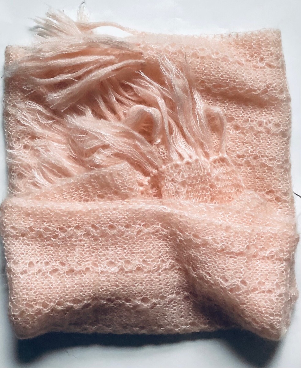 Fuzzy Mohair Handmade Tassel Scarf Shawl Hand Knit Neck Fuzzy Mohair Handmade Tassel Scarf Shawl Hand Knit Neck