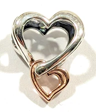 Authentic Pandora Charm,  ROSE Openwork Infinity Heart, #782642C00. Silver