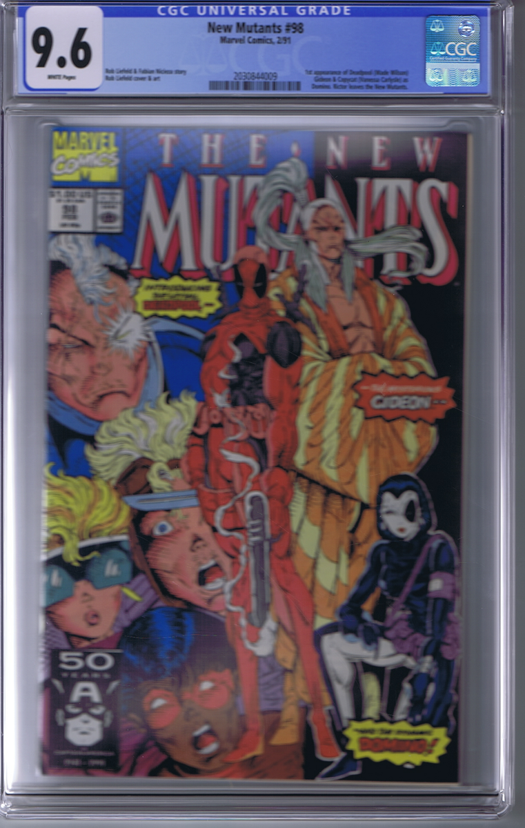 New Mutants #98 Marvel 1991 1st Appearance Deadpool, CGC 9.6 (NEAR