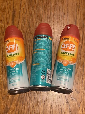 3-OFF!  Backyard Insect Repellent. Smooth & Dry 6 Oz Bug Spray.  Free Shipping