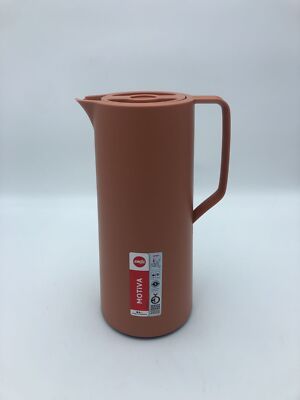 Emsa Motiva Isolierkanne 1L Terrakotta, Quick-Press, 12h heiß, 24h kalt
