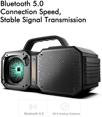 BUGANI M83 IPX5 Waterproof Portable Large Bluetooth Speaker 5.2