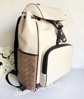 NWT coach Racer Backpack In Signature Colorblock CT751 | eBay