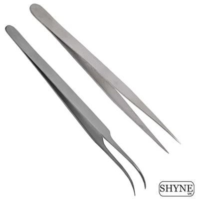 England Pro Eyelash Extensions Tweezers Curved Straight Individual Eyelash