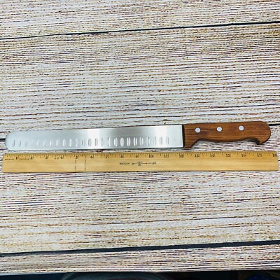 Don SabreSharp Cutlery 3K2813 Granton Edge Slicer Knife Wood Handle 12 Inch