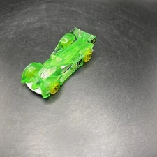 HOT WHEELS 2013 HI-TECH MISSILE Green Yellow Rims Transparent Body Number 10￼￼