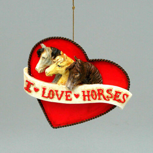 I Love Horses Heart Ornament - Picture 1 of 1