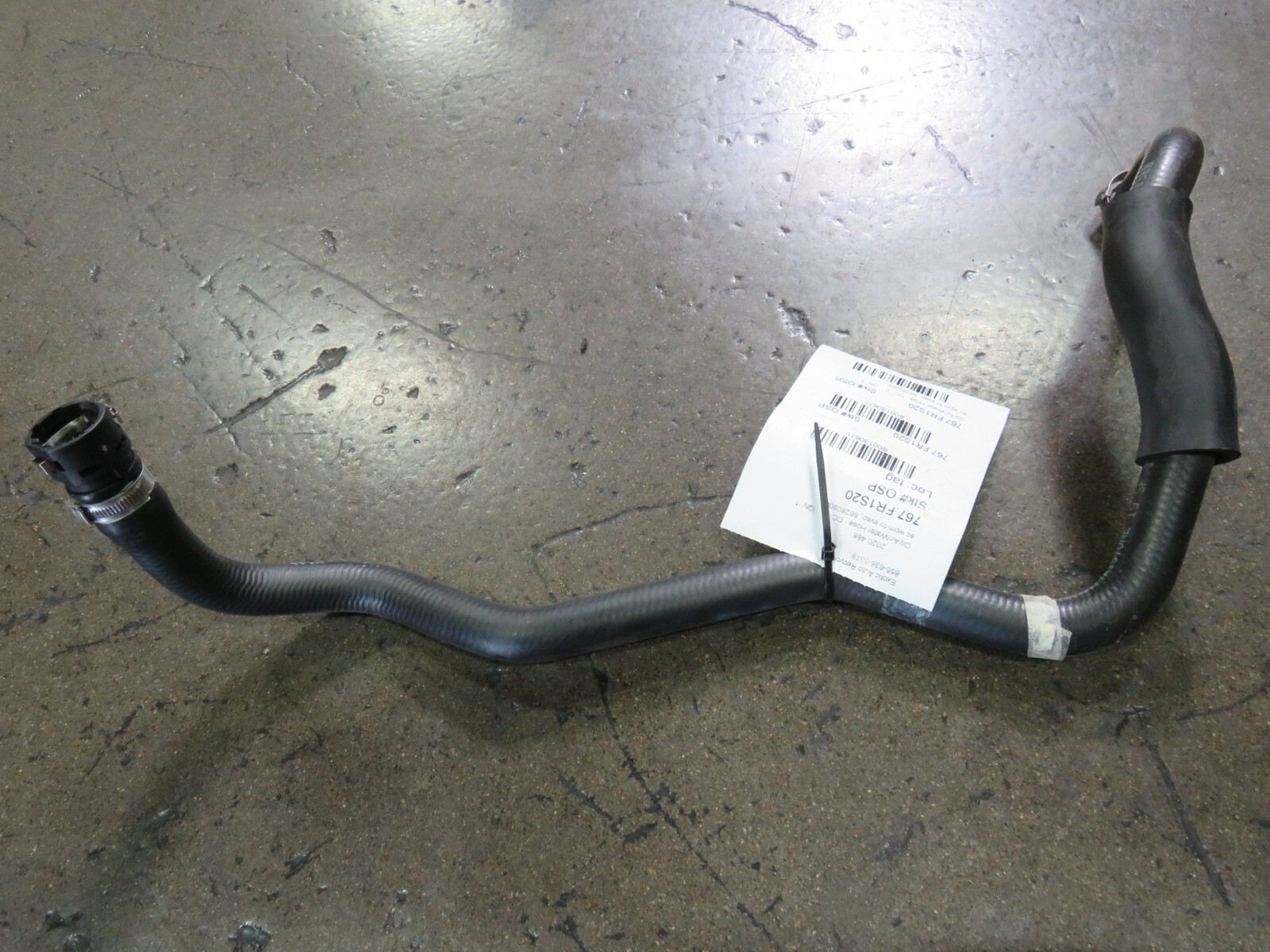 Ferrari 488, Water Hose Union, Used, P/N 86280900
