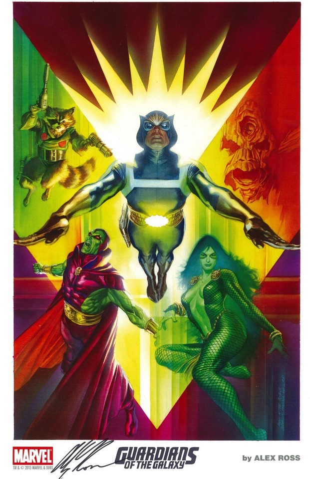 ALEX ROSS GUARDIAN OF THE GALAXY SIGNED /SIGNED EXCLUSIVE SDCC 2015 Comic Art