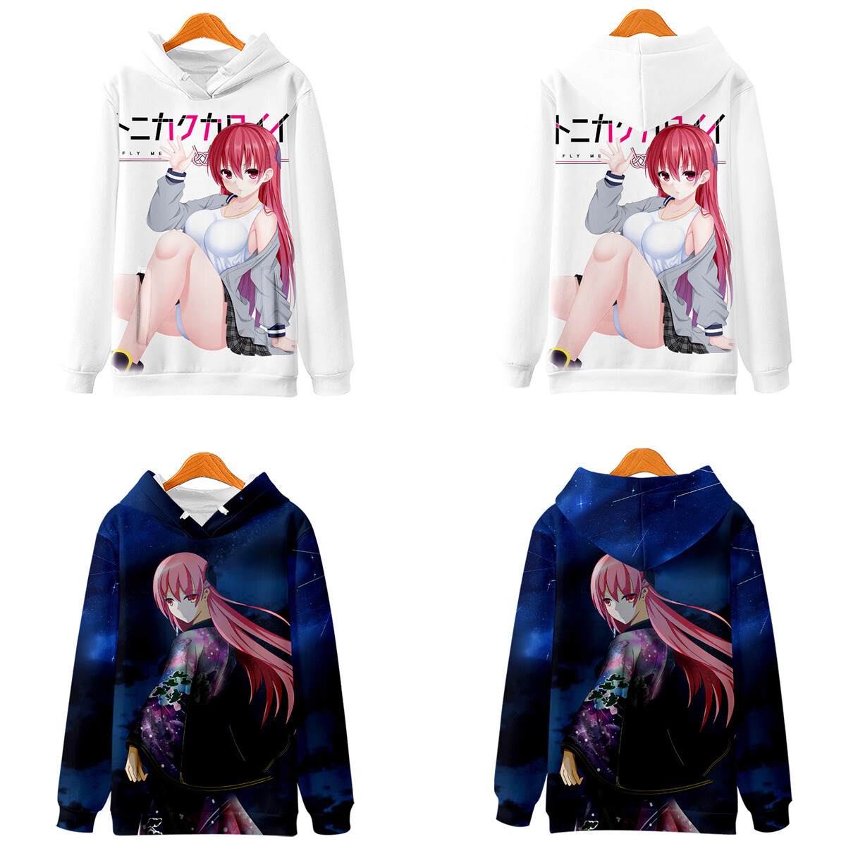 dinoworks paris hoodie elleteresa つかさ TONIKAWA Over the Moon for You 3D Hoodies Cosplay Tsukasa Yuzaki