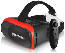 VR Headset Compatible with iPhone and Android Phones  Set Incl. Red