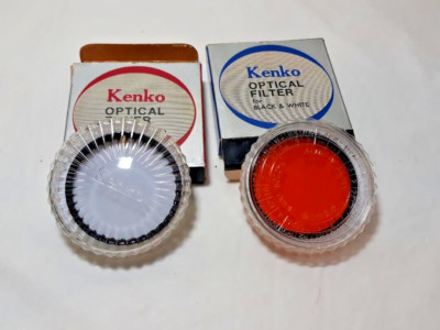 Vintage Kenko Optical Filter for Color and for Black & White Made in Japan 2 pcs