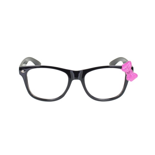 Kids Cute Kitty Cat Bow Clear & Tinted Lens Glasses Age 3-12 - Different Colors - Picture 5 of 33