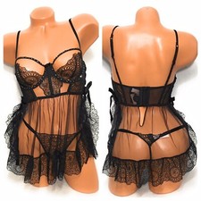 Victoria's Secret Designer Collection Nighty Babydoll Gown  Panty Size 34C/L