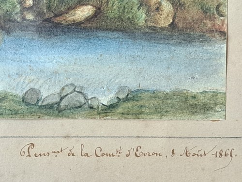 DEUX AQUARELLES D'AUGUSTINE MARCAIS CMT SAINT MARTIN A EVRON (53). MAYENNE 1865 - Photo 12/13