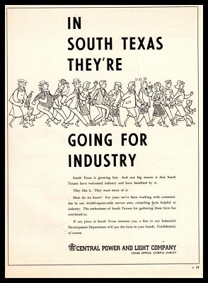 1959 Central Power & Light Company Corpus Christi South Texas Cartoon Print Ad